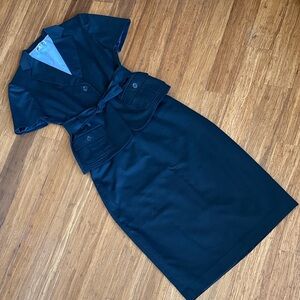 Chic Black Women's Skirt Set